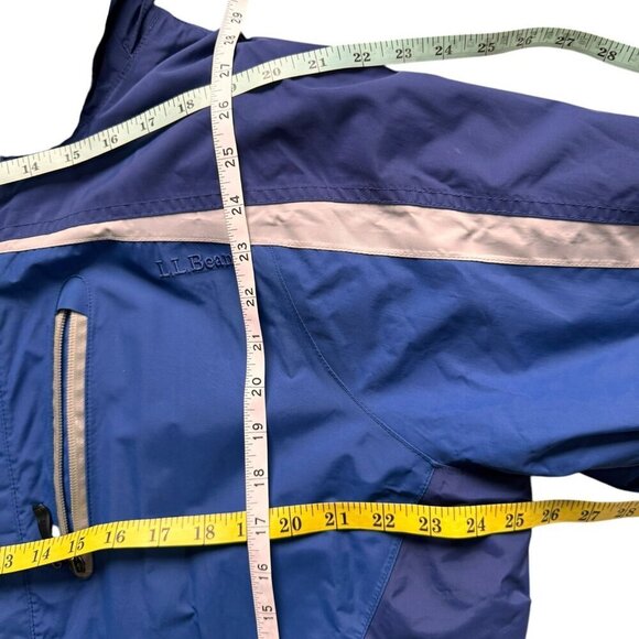 LL Bean Jacket Mens Large Tall Blue Long Sleeve Full Zip Button - Picture 10 of 15
